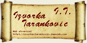 Izvorka Taranković vizit kartica